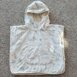 Kids Hooded Swim Coverup with Sea Life Print